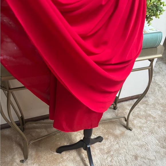 RED STRAPLESS SPECIAL OCCASION CORSET TIE UP FORMAL HOLIDAY SHORT DRESS SZ M - Picture 9 of 13